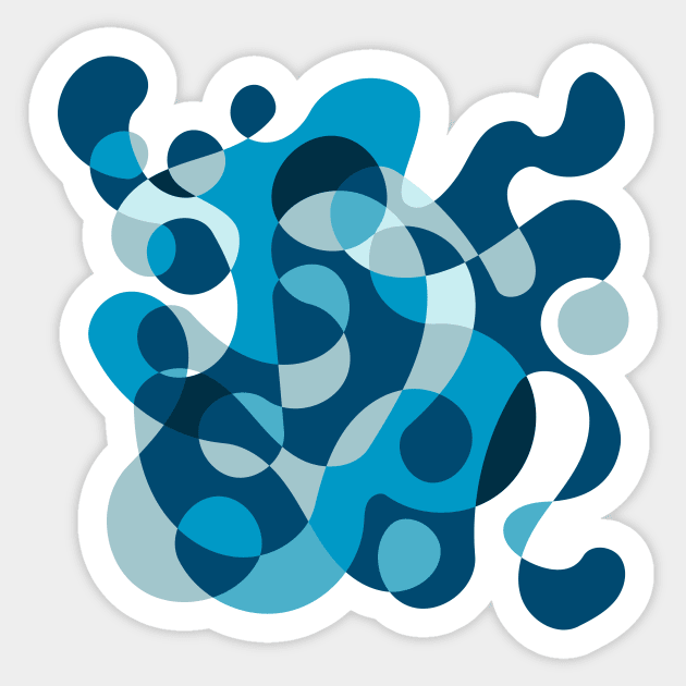 Surreal Shapes (Miro Inspired) Sticker by n23tees